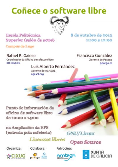 Cartel xornadas na Escola Politécnica Superior do campus de Lugo