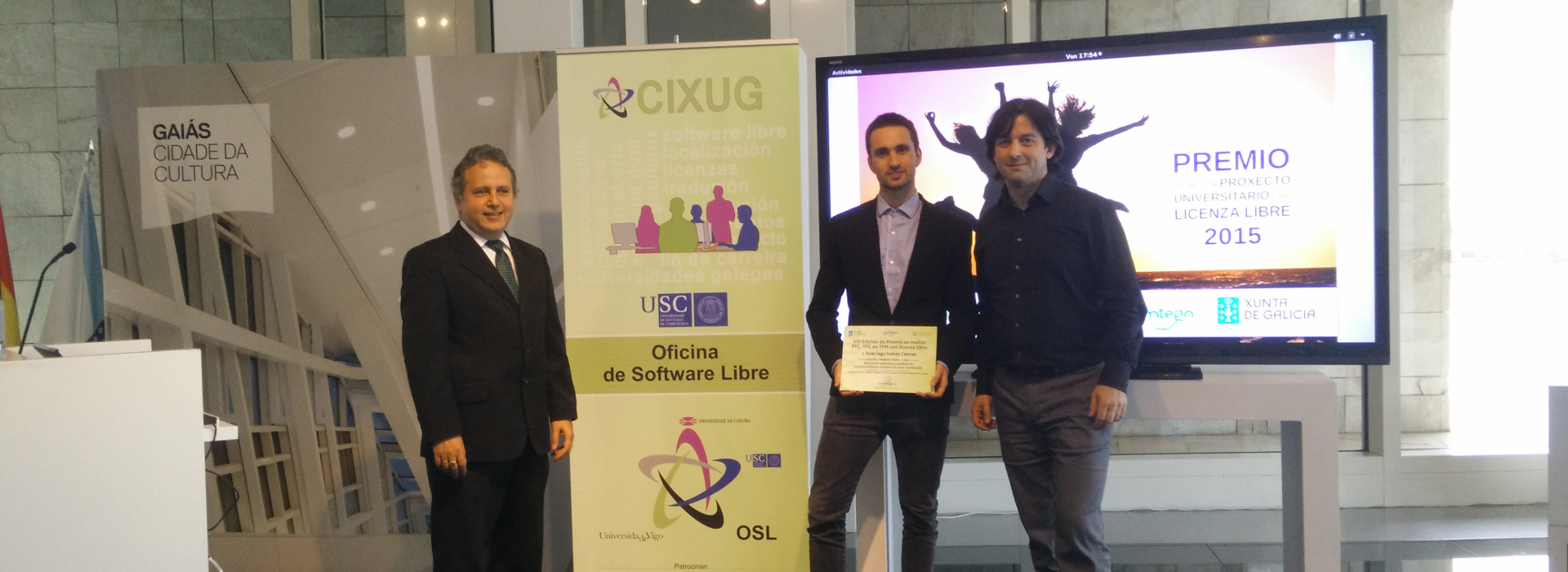 Xoán Iago Suárez Canosa resulta gañador do Premio ao Mellor PFC con Licenza Libre 2015