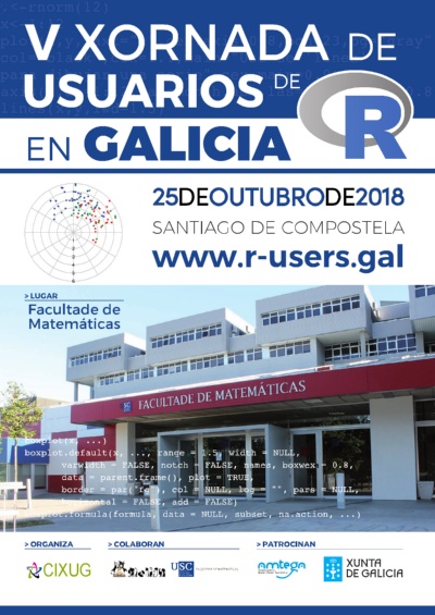 Cartel IV Xornada de usuarios de R en Galicia