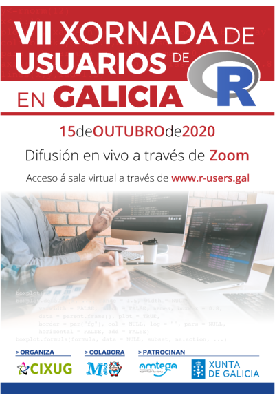 Cartel VII Xornada de usuarios de R en Galicia